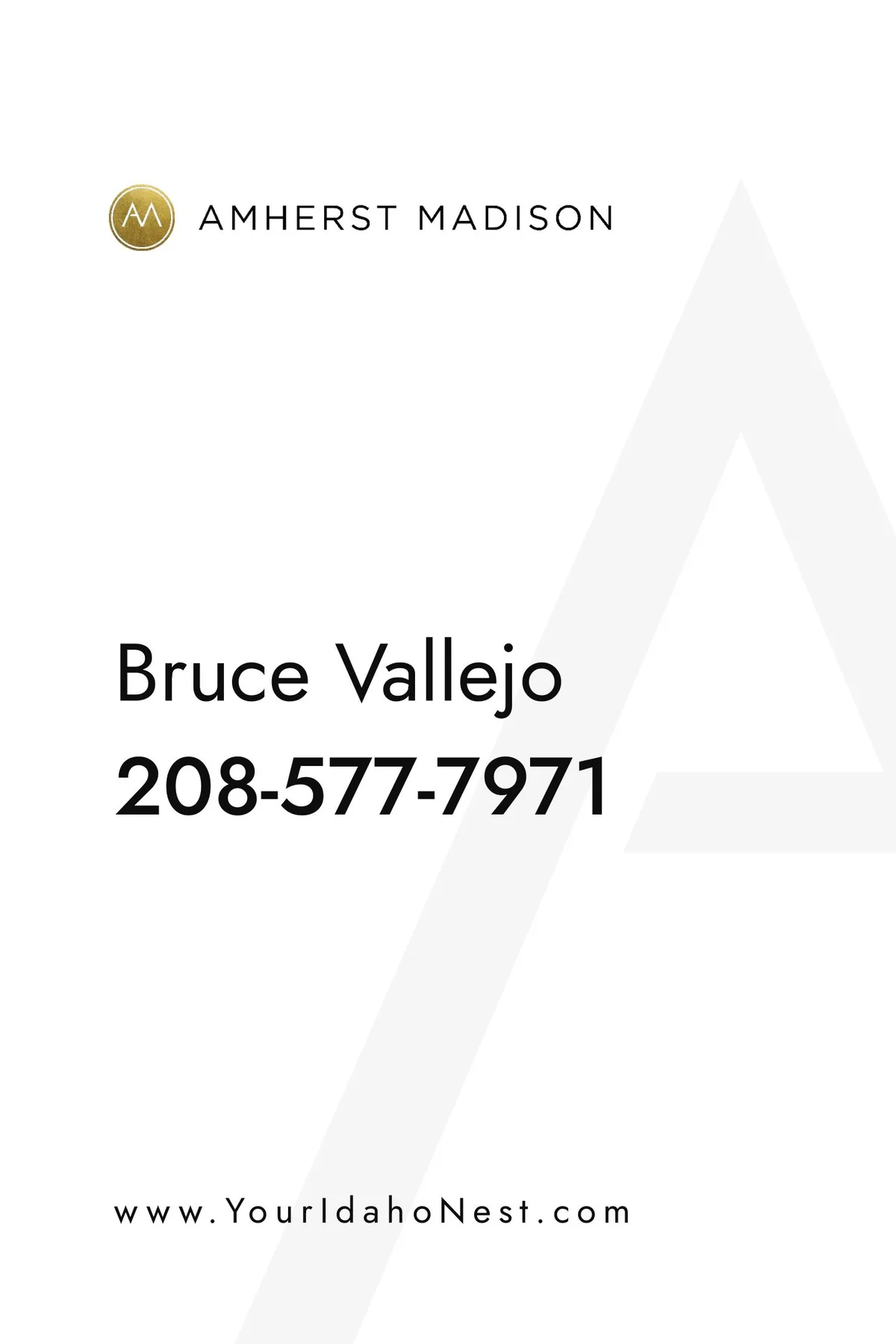 Bruce Vallejo branded for-sale yard sign design for Amherst Madison listings